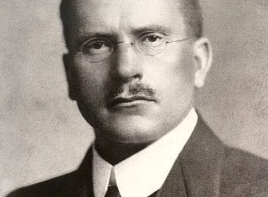 Portrait of the Swiss doctor psychiatrist Carl Gustav Jung (1875-1961)  (Portrait of Carl Jung Swiss psychiatrist and psychotherapist who founded